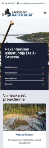 verkkosivut yritykselle savonlinnan rakentajat mobiili